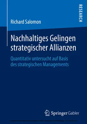 Salomon | Nachhaltiges Gelingen strategischer Allianzen | E-Book | www.sack.de