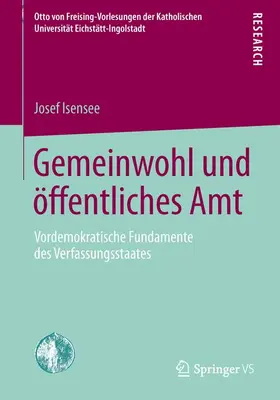 Isensee |  Gemeinwohl und öffentliches Amt | Buch |  Sack Fachmedien