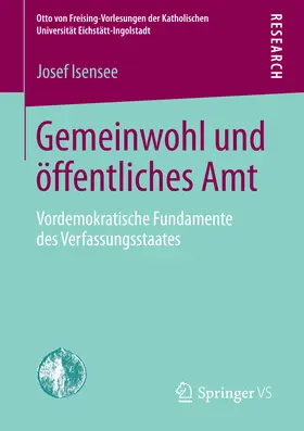 Isensee |  Gemeinwohl und öffentliches Amt | eBook | Sack Fachmedien