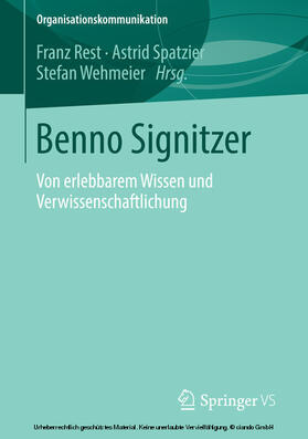 Rest / Spatzier / Wehmeier | Benno Signitzer | E-Book | sack.de
