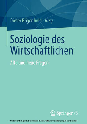 Bögenhold | Soziologie des Wirtschaftlichen | E-Book | sack.de