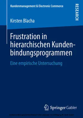Blacha | Frustration in hierarchischen Kundenbindungsprogrammen | E-Book | www.sack.de