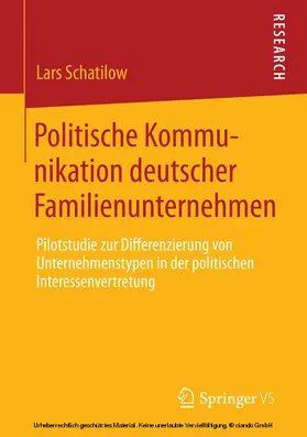 Schatilow |  Politische Kommunikation deutscher Familienunternehmen | eBook | Sack Fachmedien