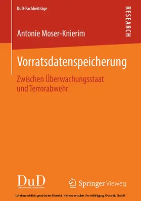 Moser-Knierim | Vorratsdatenspeicherung | E-Book | www.sack.de