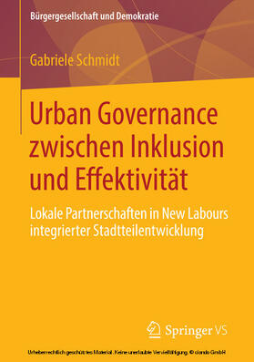 Schmidt |  Urban Governance zwischen Inklusion und Effektivität | eBook | Sack Fachmedien