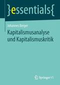 Berger |  Kapitalismusanalyse und Kapitalismuskritik | Buch |  Sack Fachmedien