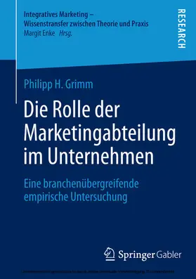 Grimm | Die Rolle der Marketingabteilung im Unternehmen | E-Book | www.sack.de
