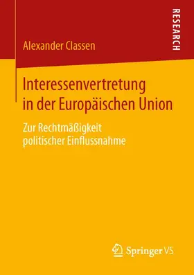 Classen |  Interessenvertretung in der Europäischen Union | Buch |  Sack Fachmedien