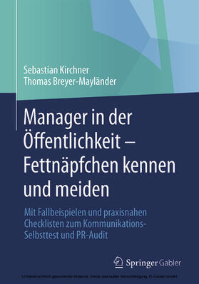 Kirchner / Breyer-Mayländer | Manager in der Öffentlichkeit - Fettnäpfchen kennen und meiden | E-Book | sack.de