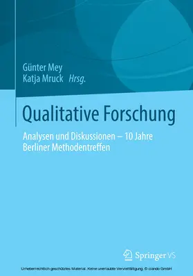 Mey / Mruck | Qualitative Forschung | E-Book | www.sack.de