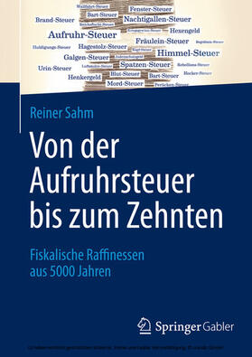 Sahm | Von der Aufruhrsteuer bis zum Zehnten | E-Book | sack.de