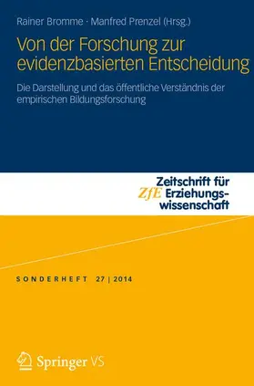 Prenzel / Bromme |  Von der Forschung zur evidenzbasierten Entscheidung | Buch |  Sack Fachmedien