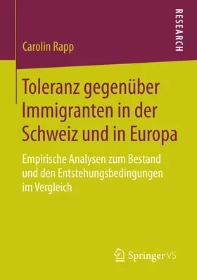 Rapp |  Toleranz gegenüber Immigranten in der Schweiz und in Europa | eBook | Sack Fachmedien