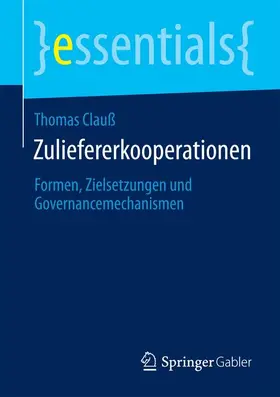Clauß |  Zuliefererkooperationen | Buch |  Sack Fachmedien