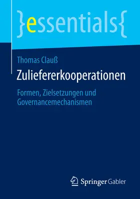Clauß | Zuliefererkooperationen | E-Book | www.sack.de