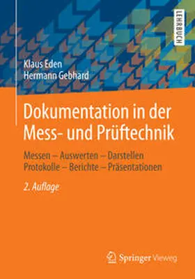 Eden / Gebhard |  Dokumentation in der Mess- und Prüftechnik | eBook | Sack Fachmedien