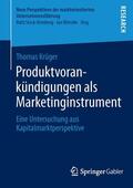 Krüger |  Produktvorankündigungen als Marketinginstrument | Buch |  Sack Fachmedien