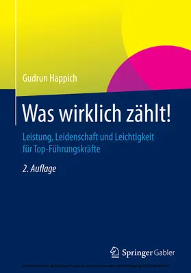 Happich |  Was wirklich zählt! | eBook | Sack Fachmedien