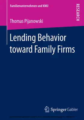 Pijanowski | Lending Behavior toward Family Firms | E-Book | www.sack.de