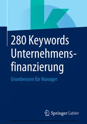 280 Keywords Unternehmensfinanzierung | E-Book | www.sack.de