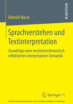 Busse | Sprachverstehen und Textinterpretation | E-Book | sack.de