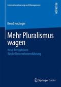 Holzinger |  Mehr Pluralismus wagen | Buch |  Sack Fachmedien