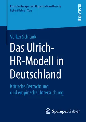 Schrank |  Das Ulrich-HR-Modell in Deutschland | eBook | Sack Fachmedien