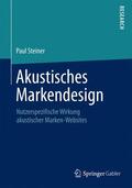 Steiner |  Akustisches Markendesign | Buch |  Sack Fachmedien