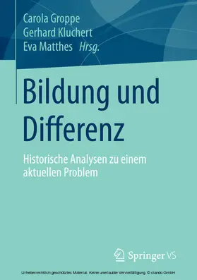 Groppe / Kluchert / Matthes |  Bildung und Differenz | eBook | Sack Fachmedien