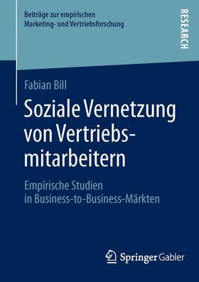 Bill | Soziale Vernetzung von Vertriebsmitarbeitern | Buch | 978-3-658-10234-0 | sack.de