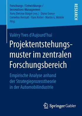 d’Aujourd’hui |  Projektentstehungsmuster im zentralen Forschungsbereich | Buch |  Sack Fachmedien