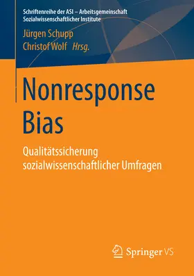 Schupp / Wolf |  Nonresponse Bias | eBook | Sack Fachmedien