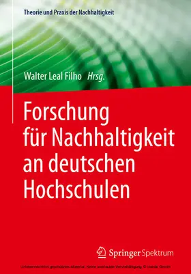 Leal Filho | Forschung für Nachhaltigkeit an deutschen Hochschulen | E-Book | www.sack.de