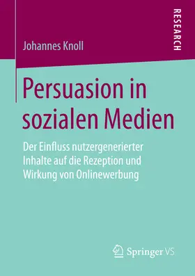 Knoll | Persuasion in sozialen Medien | E-Book | www.sack.de