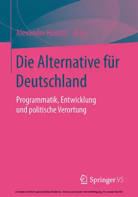 Häusler |  Die Alternative für Deutschland | eBook | Sack Fachmedien