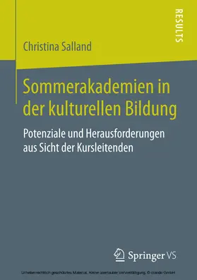 Salland | Sommerakademien in der kulturellen Bildung | E-Book | www.sack.de