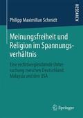 Schmidt |  Meinungsfreiheit und Religion im Spannungsverhältnis | Buch |  Sack Fachmedien