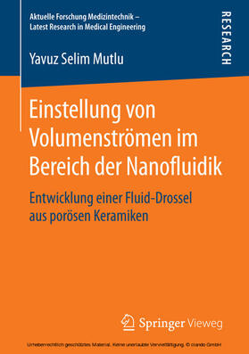 Mutlu | Einstellung von Volumenströmen im Bereich der Nanofluidik | E-Book | sack.de