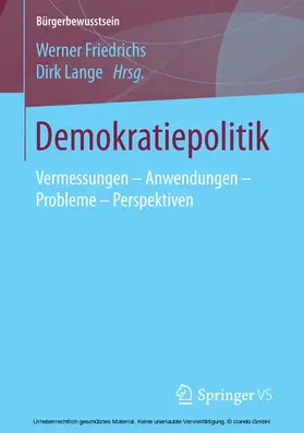 Friedrichs / Lange |  Demokratiepolitik | eBook | Sack Fachmedien