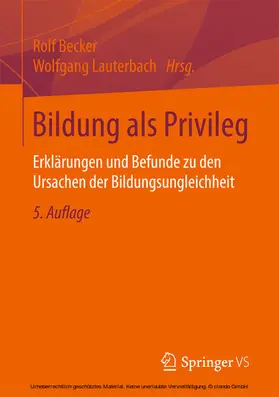 Becker / Lauterbach |  Bildung als Privileg | eBook | Sack Fachmedien