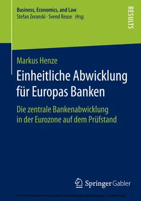 Henze |  Einheitliche Abwicklung für Europas Banken | eBook | Sack Fachmedien
