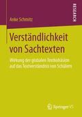 Schmitz |  Verständlichkeit von Sachtexten | Buch |  Sack Fachmedien