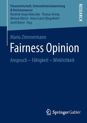 Zimmermann | Fairness Opinion | Buch | 978-3-658-12162-4 | sack.de