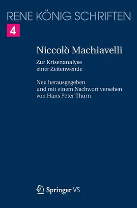 König / Thurn |  Niccolò Machiavelli | Buch |  Sack Fachmedien