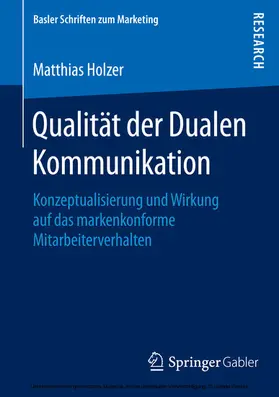 Holzer |  Qualität der Dualen Kommunikation | eBook | Sack Fachmedien