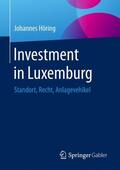 Höring |  Investment in Luxemburg | Buch |  Sack Fachmedien