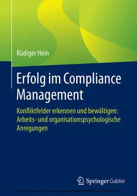 Hein |  Erfolg im Compliance Management | eBook | Sack Fachmedien