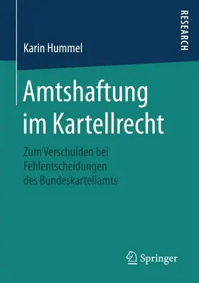 Hummel |  Amtshaftung im Kartellrecht | Buch |  Sack Fachmedien