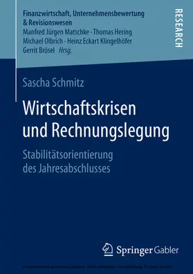 Schmitz | Wirtschaftskrisen und Rechnungslegung | E-Book | www.sack.de