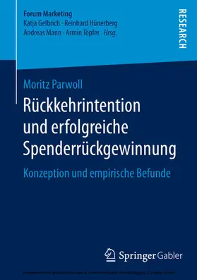 Parwoll | Rückkehrintention und erfolgreiche Spenderrückgewinnung | E-Book | www.sack.de